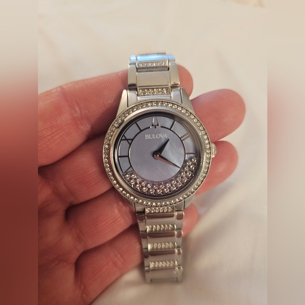 Bulova Women's TurnStyle Swarovski Crystal Accents Quartz 32.5mm Watch